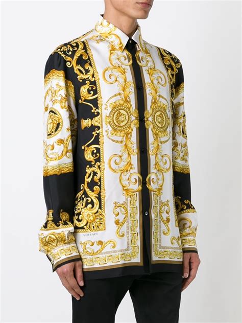 versace baroque sweatshirt|Versace barocco shirt men's.